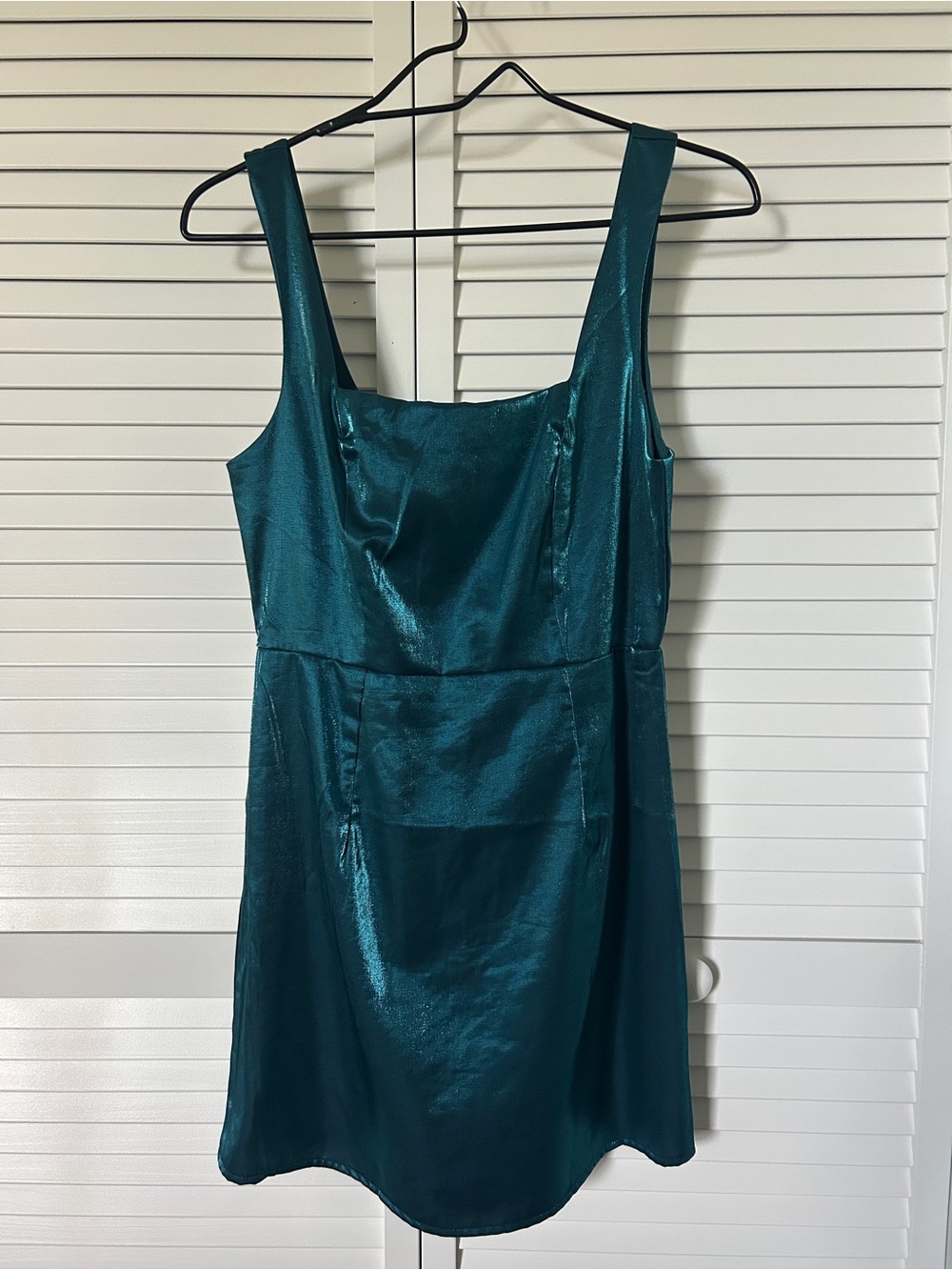 Lulu’s Satin Teal Slip Dress -Women’s
